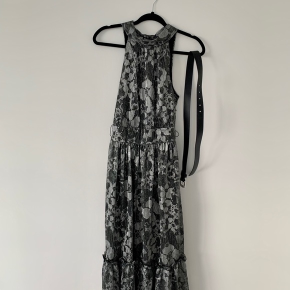 NEW! Michael Kors Metallic Floral Midi Dress - Picture 3 of 8